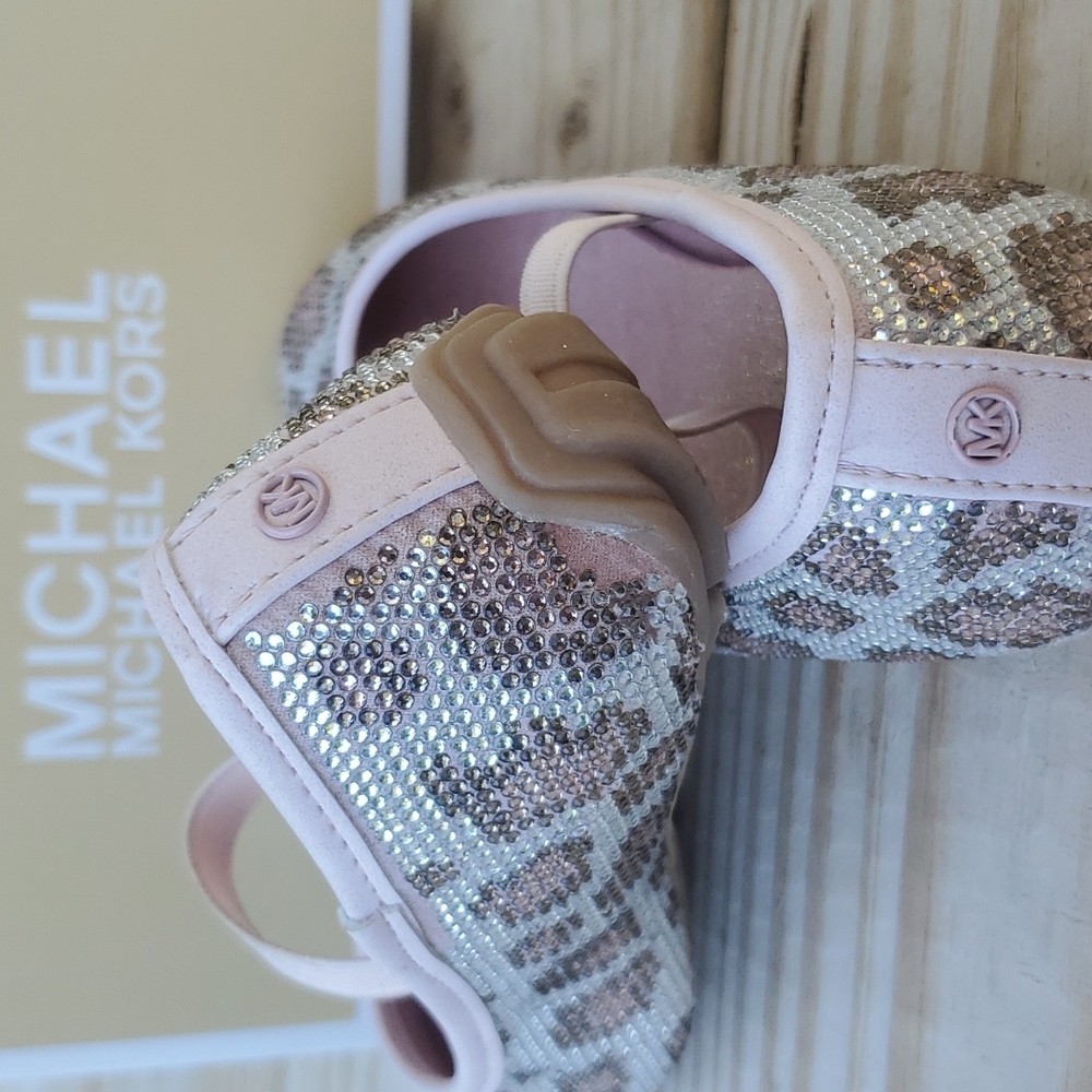 Michael Kors pink leopard girl's size 10 - Picture 14 of 16